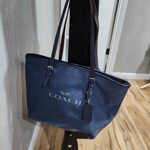 Coach denim/canvas medium tote